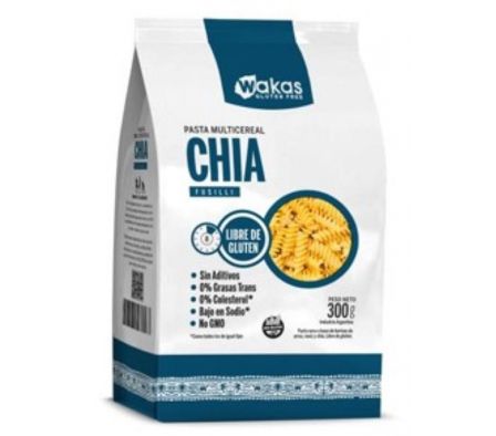 PASTAS SECAS WAKAS S/GLUTEN DE CHIA 300 GR