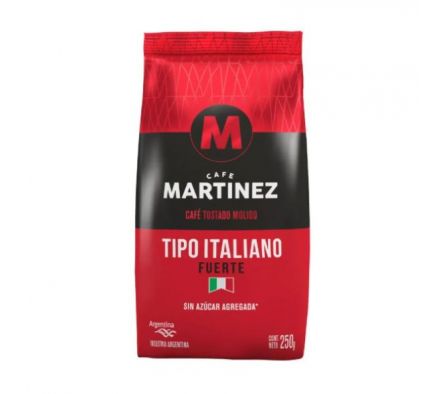 CAFÉ TOSTADO CAFE MARTINEZ MOLIDO ITALIANO 250GR