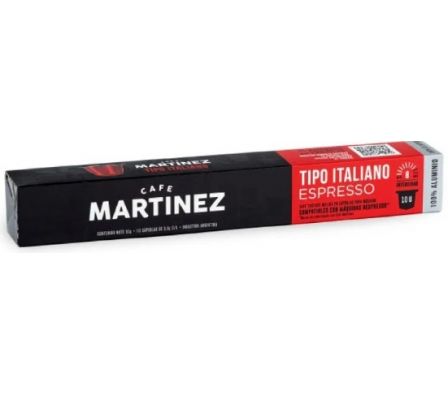 CAFE MARTINEZ TOSTADO CAPSULA ESPRESSO ITALIANO 10