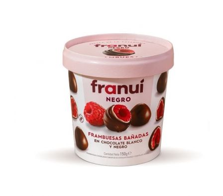FRAMBUESAS FRANUI C/ CHOCATE BLANCO Y AMARGO 150GR
