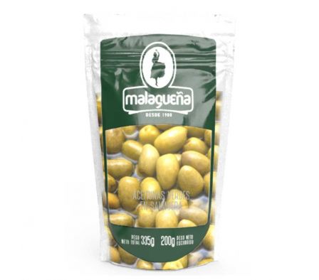 ACEITUNAS VERDES MALAGUEÑA C/CAROZO DOYPACK 335GR