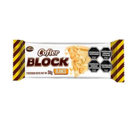 CHOCOLATE EN TABLETAS COFLER BLOCK BLANCO 38G