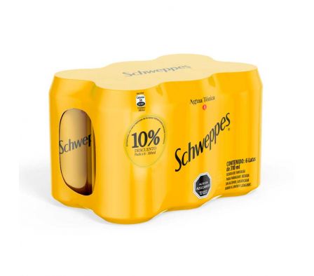 AGUA TONICA SCHWEPPES LATA 310 ML PACK X6