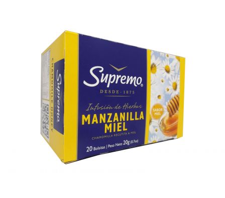 TE SUPREMO MANZANILLA CON MIEL X 20UNID