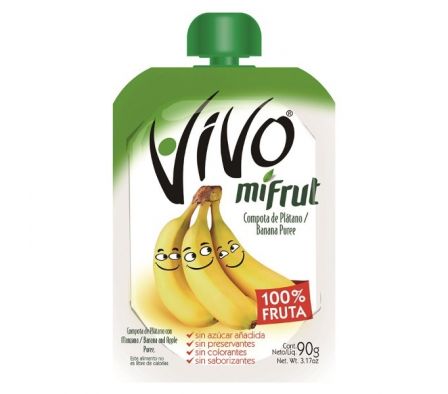 MIFRUT BANANA VIVO COMPOTA 90GR