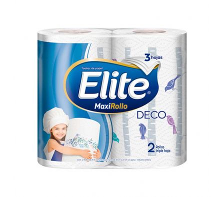 TOALLA DE PAPEL ELITE MAXIROLLO DECO 3HOJAS 2UN
