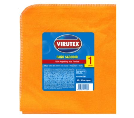 PAÑO FRANELA VIRUTEX  AMARILLO P/SACUDIR