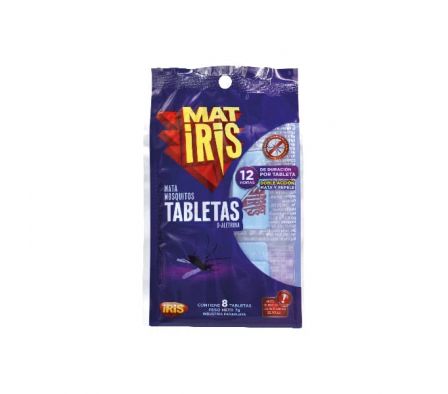 TABLETA MATA MOSQUITOS MATIRIS E/SOBRE X 8 UN.