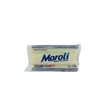JABON EN PAN MOROTI  BLANCO C/ENVOLTORIO X 120G