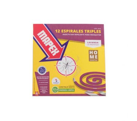 ESPIRALES MAPEX TRILLIZAS C/LAVANDA  12UNI