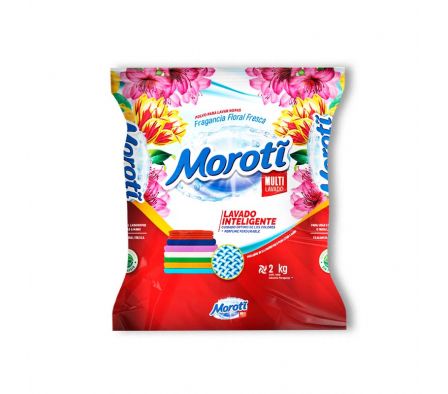 JABON EN POLVO MOROTI MULTILAVADO FLORAL DE 2 KG