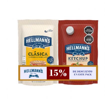 PACK MAYONESA CLASICA HELLMANS 237G + KETCHUP