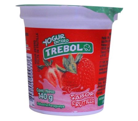 TREBOL YOGHURT ENTERO FRUTILLA 140G