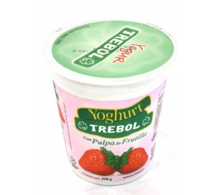 YOGURT ENTERO TREBOL FRUTILLA 350GR