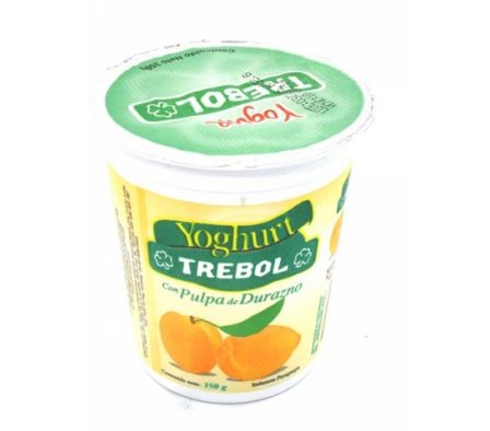 YOGURT ENTERO TREBOL DURAZNO 350GR