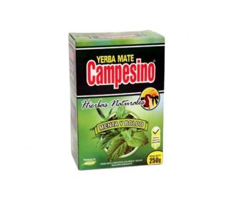 YERBA MATE CAMPESINO MENTA Y BOLDO 250GR
