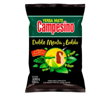 YERBA MATE CAMPESINO DOBLE MENTA & BOLDO 100GR