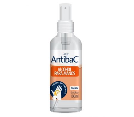 ALCOHOL SANITIZANTE P/MANOS ANTIBAC VAINILLA 100ML