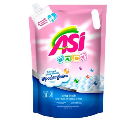 DETERGENTE BABY ASI LIQ P/ROPA 3 LITROS