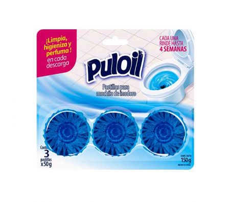 PASTILLA P/ INODORO PULOIL 24 BLIS X 3UN X 50G