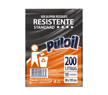 BOLSA PULOIL BASURA STANDART NEGRO 200 LITROS