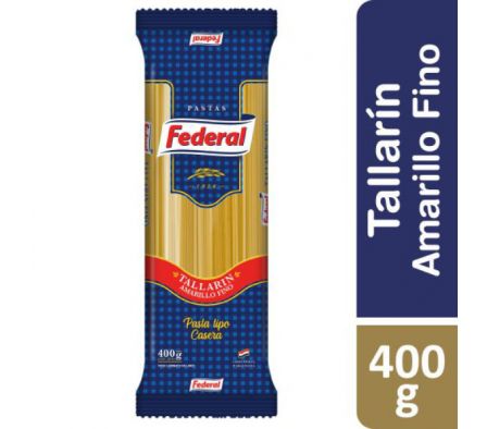 FIDEOS FEDERAL TALLARIN AMARILLO FINO 400G