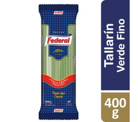 FIDEOS FEDERAL TALLARIN FINO VERDE 400 GR