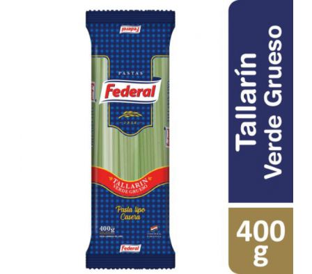FIDEOS FEDERAL TALLARIN VERDE GRUESO DE 400GR