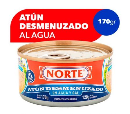 NORTE ATUN GRATED EN AGUA 170 GR *48