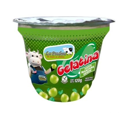 LA PRADERA GELATINA MANZANA VERDE POTE 120 GR.