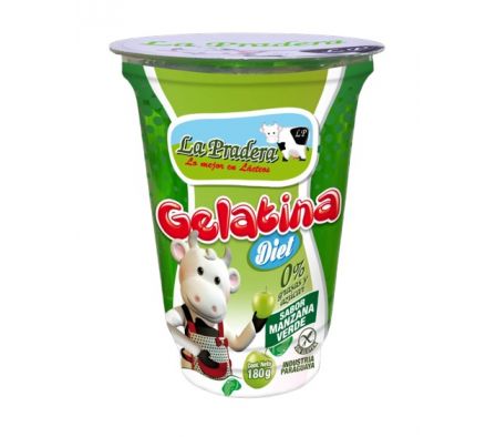 GELATINA DIET MANZANA VERDE  LA PRADERA 140GR