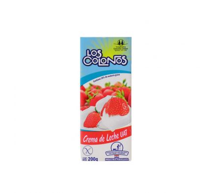 LOS COLONOS CREMA DE LECHE UHT 200GR
