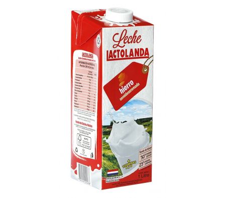 LECHE LACTOLANDA SEMIDESCREMADA C/HIERRO UAT 1L