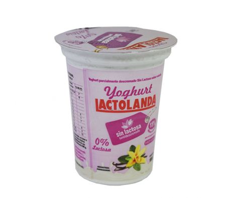 YOGUR LACTOLANDA SEMIDES.S/LACTOSA VAINILLA 180GR.