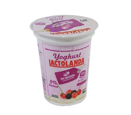 YOGUR LACTOLANDA SEMID. S/LACTOSA FRUT.ROJOS 180GR