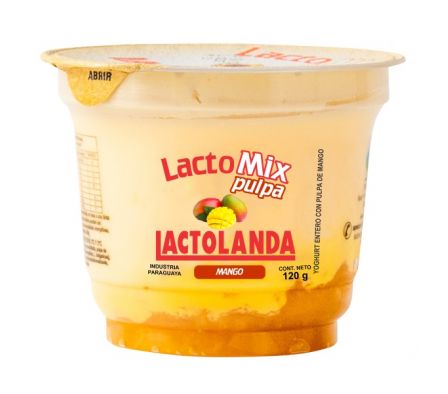 YOGUR LACTOLANDA LACTOMIX PULPA MANGO 120GR.