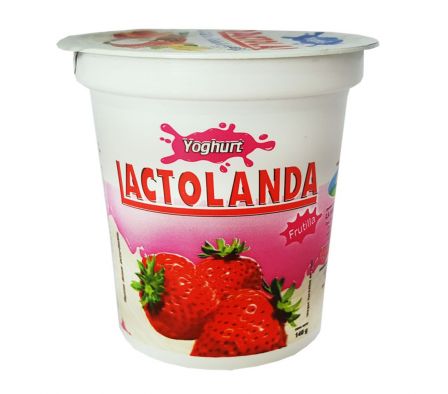 YOGUR LACTOLANDA FRUTILLA POTE DE 140GR. 