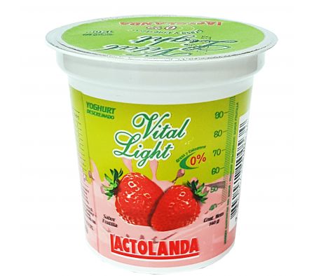 YOGUR LACTOLANDA VITAL LIGHT FRUTILLA POTE 140GR.