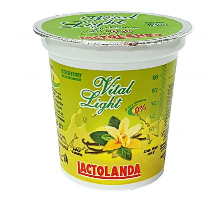 YOGUR LACTOLANDA VITAL LIGHT VAINILLA POTE 140GR.