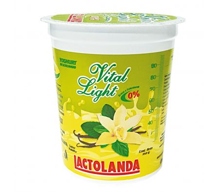 YOGUR LACTOLANDA VITAL LIGHT VAINILLA POTE 350GR.