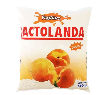YOGUR LACTOLANDA DURAZNO SACHET 500GR.