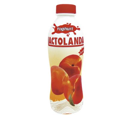YOGUR LACTOLANDA DURAZNO BOTELLA 900ML.