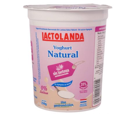 YOGUR LACTOLANDA SEMIDESC. S/ LACTOSA POTE 350GR