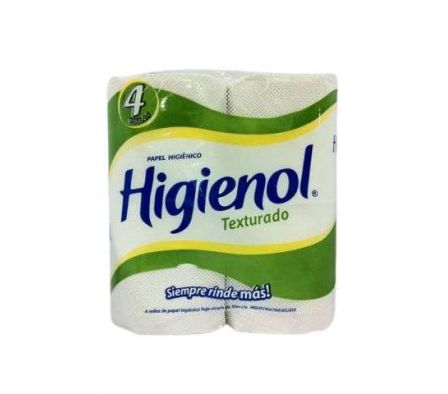 PAPEL HIGIENICO HIGIENOL TEXTURADO X 4 UNDS