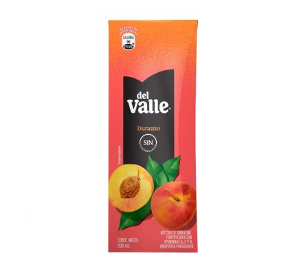 JUGO DEL VALLE DURAZNO 200ML
