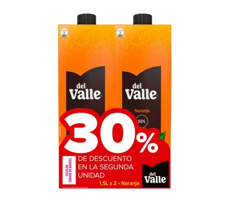 PACK X2 JUGO  DEL VALLE NARANJA 1.5L
