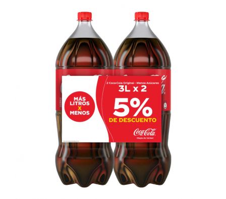 PACK DE COCA COLA X 2 RA 3L