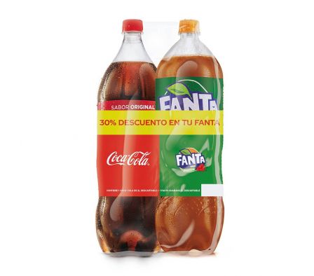 PACK COCA COLA + FANTA GUARANA 2L