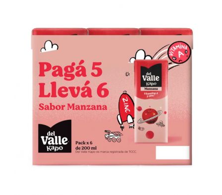 PACK JUGO DEL VALLE KAPO MANZANA 200ML