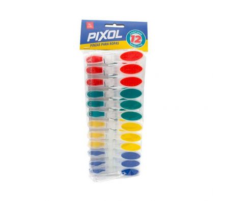 PINZAS PARA ROPAS PIXOL 12 UNIDADES